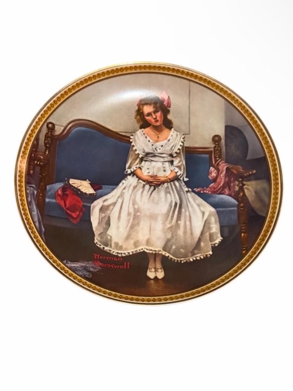 Norman Rockwell "Waiting at the Dance" Collector Plate